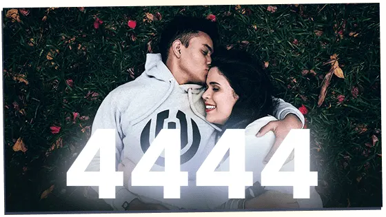 4444 and two people in love