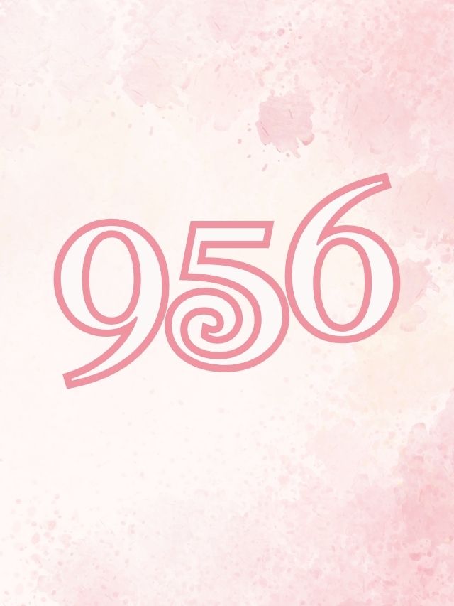 Numéro 956 sur fond rose